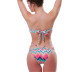 printed high waist multi-strap backless bikini NSHL42458