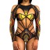 ethnic print multi-band one-piece swimsuit  NSHL42470