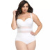 plus size solid color mesh stitching one-piece swimwear  NSHL42471