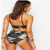 camouflage print multi-rope split bikini NSHL42472
