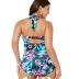 plus size printing pleated one-piece swimwear  NSHL42488