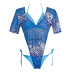 short-sleeved mesh three-piece bikini set  NSHL42497