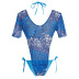 short-sleeved mesh three-piece bikini set  NSHL42497