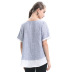 new plus size round neck stitching t-shirt NSJR42550