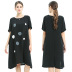 plus size polka-dot short-sleeved dress NSJR42552