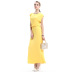 pure color casual round neck short sleeve dress NSJR42561