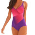 rainbow gradient color one-piece swimsuit NSHL42575