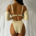 sexy slim solid color chest strap one-piece bodysuit NSFD42678