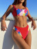 Sexy Contrast Color Printed Swimsuit  NSDA42711