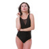 solid color mesh stitching one-piece swimsuit  NSHL42875