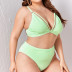 bikini de color sólido de verano de talla grande NSHL42877