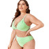 bikini de color sólido de verano de talla grande NSHL42877
