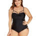 plus size solid color multi-rope lace swimsuit NSHL42883