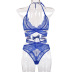 See-Through Lace Cross Halter Sexy Lingerie NSWY42917