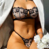embroidered mesh lace sexy underwear set  NSWY42926