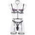 Butterfly element halter sexy lingerie three-piece NSWY42953