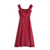 solid color ruffled slimming split dress  NSAM42971