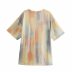 tie-dye printing round neck loose T-shirt  NSAM42973