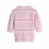 Spring jacquard mesh knitted sweater NSAM42992
