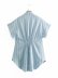 striped loose lapel blouse NSAM43015