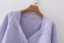 Petal button square neck puff sleeve cardigan NSAC43038