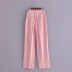 loose pink blazer high waist straight pipe pants set NSAC43046