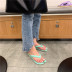 Fashion solid color split-toe flat flops NSHU43064