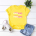 letter printing round neck comfortable t-shirt NSSN43080