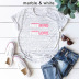 letter printing round neck comfortable t-shirt NSSN43080