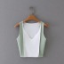 slim color matching vest NSHS43098