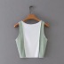 slim color matching vest NSHS43098