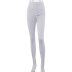 fashion solid color slimming split trousers  NSHLJ43189