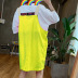 new style fluorescent color loose large size strap skirt NSXE38608