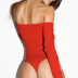 sexy one-line neck strapless long-sleeved slim jumpsuit NSZY38633