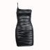 leather sexy slim sling dress NSZY38637