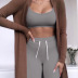 small sling top tight-fitting sweatpants sports suit  NSXE38779