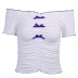 Bowknot fashion casual all-match tight-fitting T-shirt NSXE38784