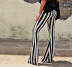 black and white striped micro-length pants  NSCZ38829