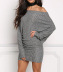 new one-neck bat long-sleeved knitted solid color dress NSCZ38833