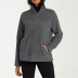 suéter con cremallera de manga larga casual de color sólido boutique NSGE38878