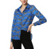 zebra print long-sleeved chiffon shirt NSGE38883