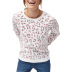 Round Neck Long Sleeve Printed Knitted T-Shirt NSGE38889