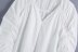 pleated long-sleeve loose short shirt  NSAM43292