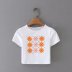 blue and orange plaid short T-shirt  NSAM43382