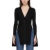 Fashion open-sleeve breasted split long sweater NSAC43406