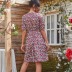 summer elastic small floral print dress NSYD43434