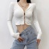 single-breasted solid color cardigan  NSHS43485