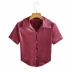 velvet lapel single-breasted shirt  NSHS43487