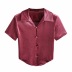 velvet lapel single-breasted shirt  NSHS43487