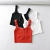 round neck short vest elastic waist lace-up shorts suit NSHS43508